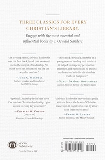 Back cover_J. Oswald Sanders: Three Spiritual Classics in One Volume
