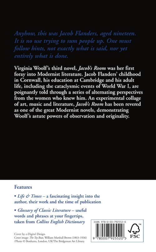 Back cover_Jacob’s Room (Collins Classics)