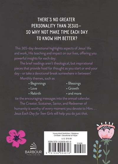 Back cover_Jesus Each Day for Teen Girls