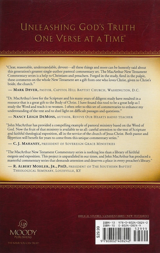 Couverture arrière_John 12-21 MacArthur New Testament Commentary