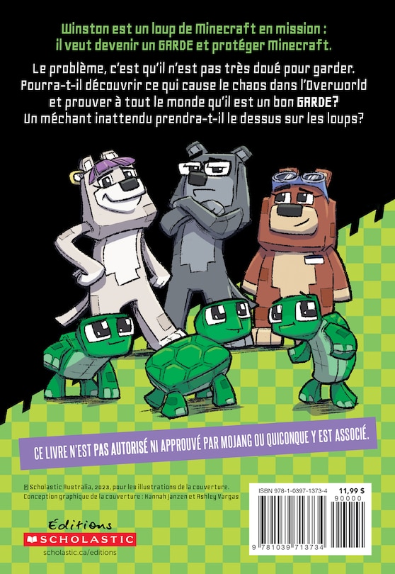 Back cover_Journal d’un loup de Minecraft : N° 1 - À l’attaque!