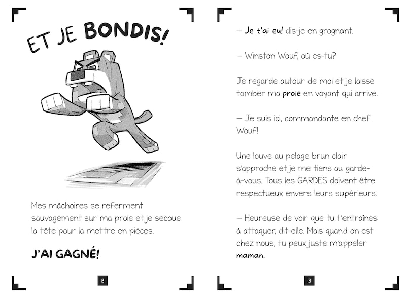 Sample content 2_Journal d’un loup de Minecraft : N° 1 - À l’attaque!