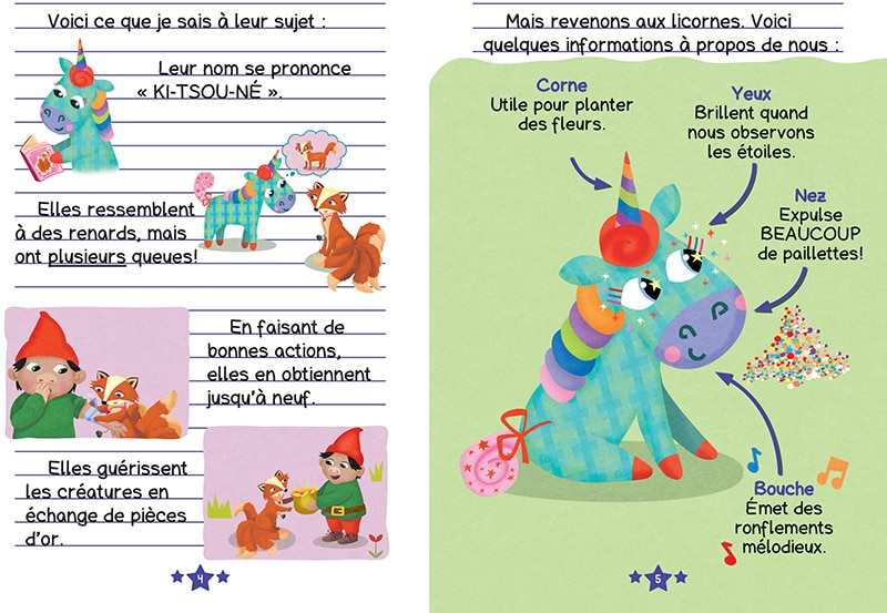 Aperçu du contenu_Journal de licorne : N˚ 9 - Le rhume de paillettes