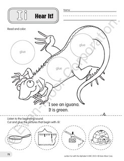 Aperçu du contenu 3_Jumbo Fun with the Alphabet, Grade PreK - 1, Teacher Resource