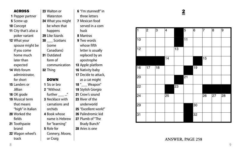 Sample content 3_Jumbo Print Easy Crosswords #8