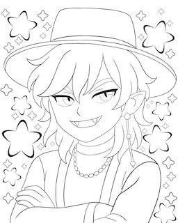 Sample content 3_K-Pop Fandom Coloring Pages: Kawaii Special