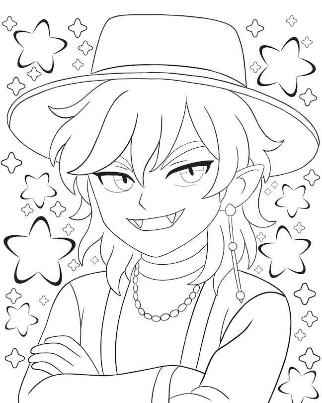 Sample content 3_K-Pop Fandom Coloring Pages: Kawaii Special