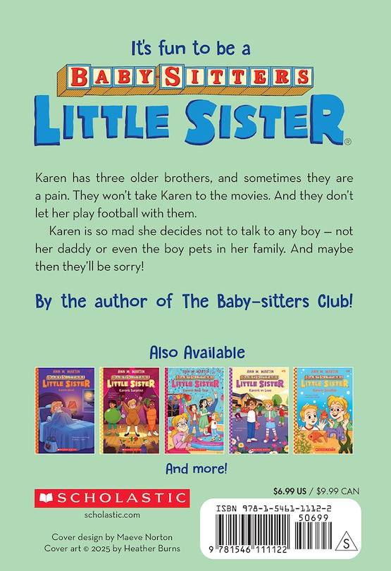 Back cover_Karen's Brothers (Baby-sitters Little Sister #17)