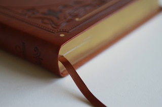 Aperçu du contenu 5_KJV Holy Bible, Giant Print Thinline Large format, Brown Premium Imitation Leath er with Ribbon Marker, Red Letter, and Thumb Index