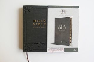 Sample content 5_KJV Holy Bible, Giant Print Thinline Large format, Gray Premium Imitation Leathe r with Ribbon Marker, Red Letter, and Thumb Index