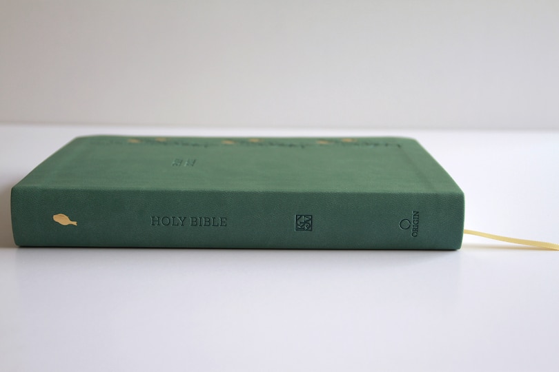 Aperçu du contenu 5_KJV Holy Bible, Large Print Medium format, Green with Birds Faux Leather w/ Ribbon Marker, Red Letter