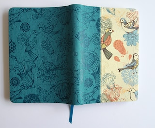 Sample content_KJV Holy Bible, Large Print Medium format, Blue with Birds Faux Leather w/ Ribbon Marker, Red Letter
