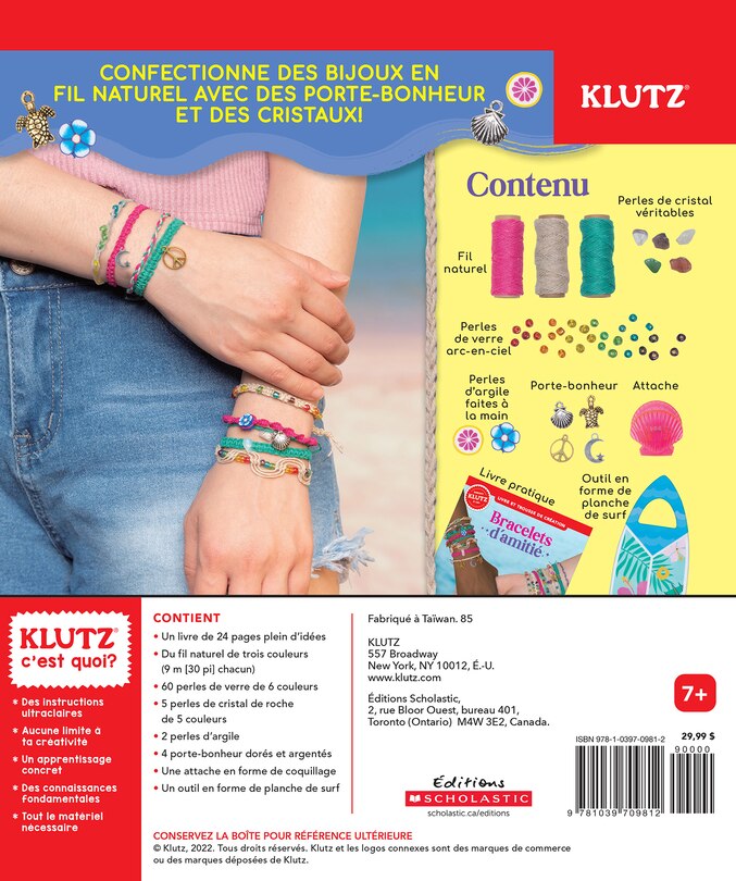 Couverture arri&egrave;re_Klutz : Bracelets d&rsquo;amiti&eacute;