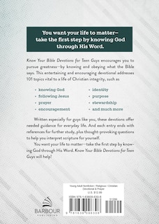 Back cover_Know Your Bible Devotions for Teen Guys