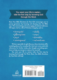 Couverture arrière_Know Your Bible Devotions for Teen Girls