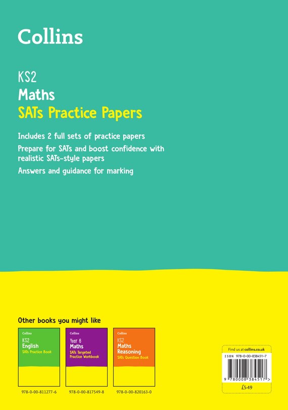 Couverture arrière_KS2 Maths SATs Practice Papers: for the 2025 tests (Collins KS2 SATs Practice)