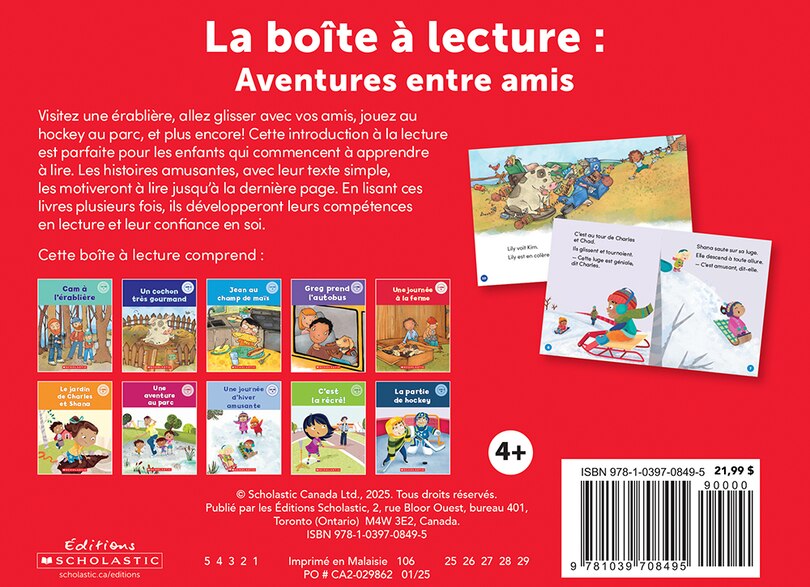 Couverture arri&egrave;re_La bo&icirc;te &agrave; lecture : Aventures entre amis