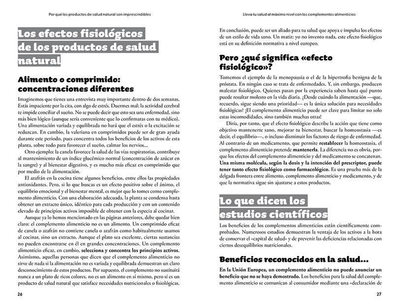 Sample content 3_La revolución de los complementos alimenticios / The Revolution of Nutritional Supplements