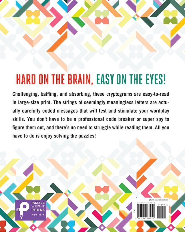 Back cover_Large Print Cryptograms #3