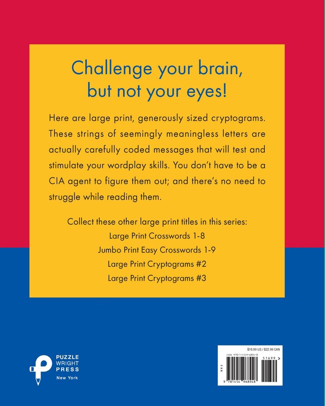 Couverture arri&egrave;re_Large Print Cryptograms