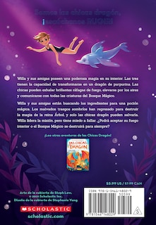 Back cover_Las chicas dragón #2: Willa, el dragón plateado de purpurina (Dragon Girls #2: Willa the Silver Glitter Dragon)