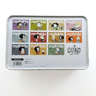 Aperçu du contenu 5_Lata Mafalda: 11 tomos en una lata (Edición Feliz Aniversario, Mafalda) / Mafalda Collection: 11 Volumes in a Tin Box (Happy Anniversary Edition, Mafalda)