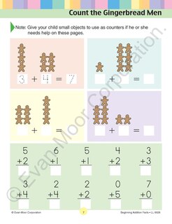 Aperçu du contenu_Learning Line: Beginning Addition - Facts to 10, Grade 1 Workbook