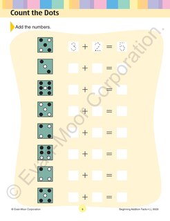Aperçu du contenu 2_Learning Line: Beginning Addition - Facts to 10, Grade 1 Workbook