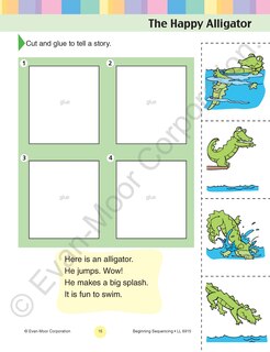 Aperçu du contenu 3_Learning Line: Beginning Sequencing, PreK - Kindergarten Workbook