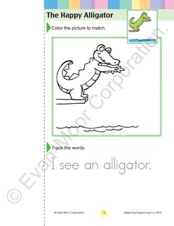Aperçu du contenu 4_Learning Line: Beginning Sequencing, PreK - Kindergarten Workbook