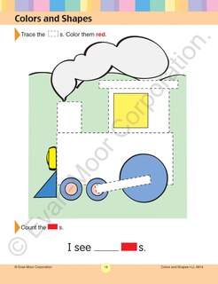 Aperçu du contenu 4_Learning Line: Colors and Shapes, PreK - Kindergarten Workbook