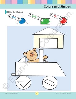 Aperçu du contenu 5_Learning Line: Colors and Shapes, PreK - Kindergarten Workbook