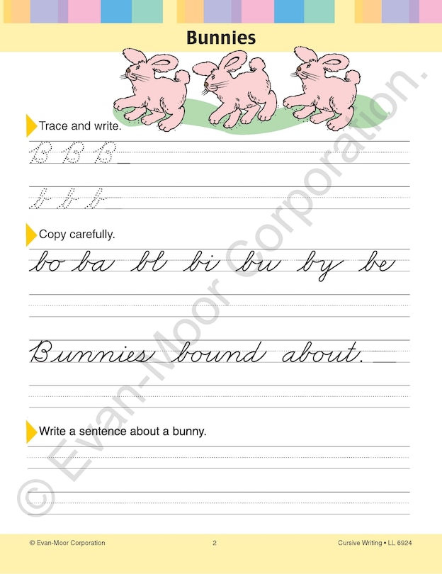 Sample content_Learning Line: Cursive Writing, Grade 2 - 3 Workbook