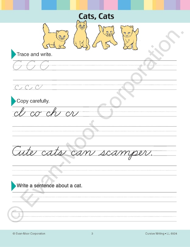 Sample content 2_Learning Line: Cursive Writing, Grade 2 - 3 Workbook