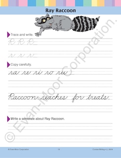 Sample content 4_Learning Line: Cursive Writing, Grade 2 - 3 Workbook