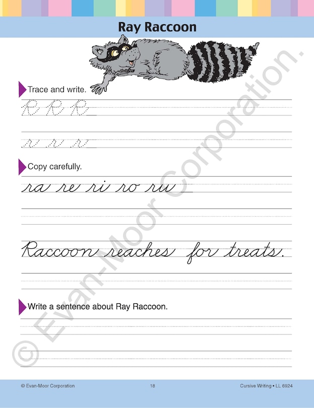 Sample content 4_Learning Line: Cursive Writing, Grade 2 - 3 Workbook