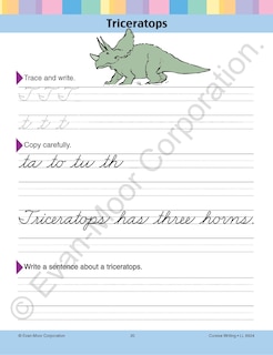 Sample content 5_Learning Line: Cursive Writing, Grade 2 - 3 Workbook