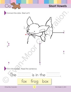 Sample content 3_Learning Line: Short Vowels, Kindergarten - Grade 1 Workbook