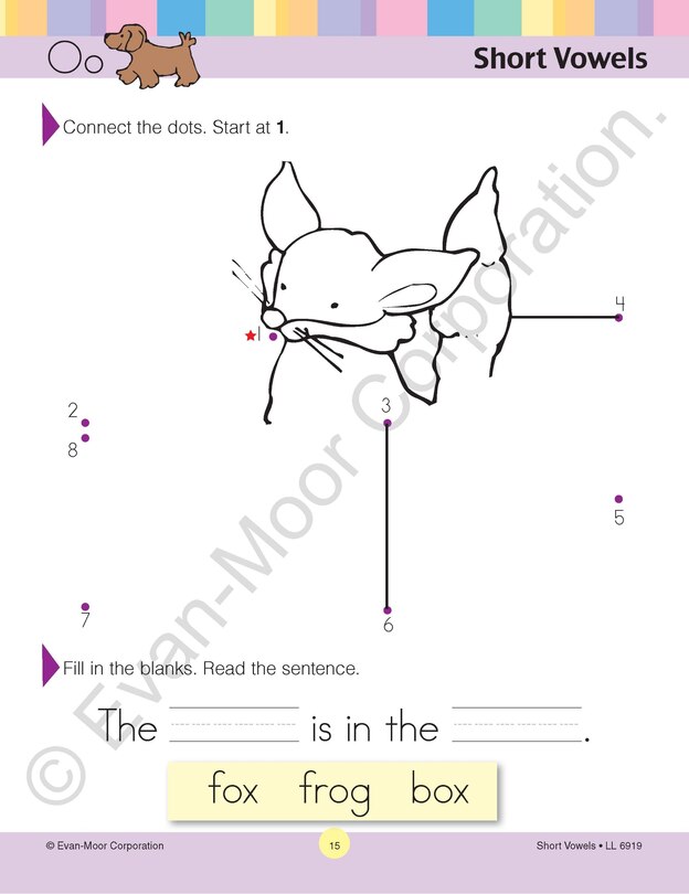 Sample content 3_Learning Line: Short Vowels, Kindergarten - Grade 1 Workbook