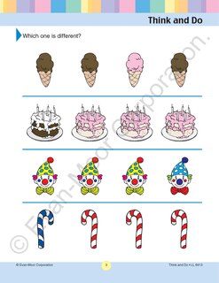 Aperçu du contenu_Learning Line: Think and Do, PreK - Kindergarten Workbook