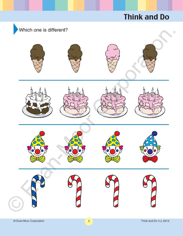 Aperçu du contenu_Learning Line: Think and Do, PreK - Kindergarten Workbook