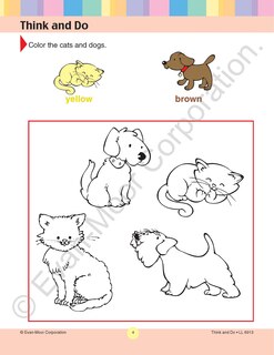Aperçu du contenu 2_Learning Line: Think and Do, PreK - Kindergarten Workbook