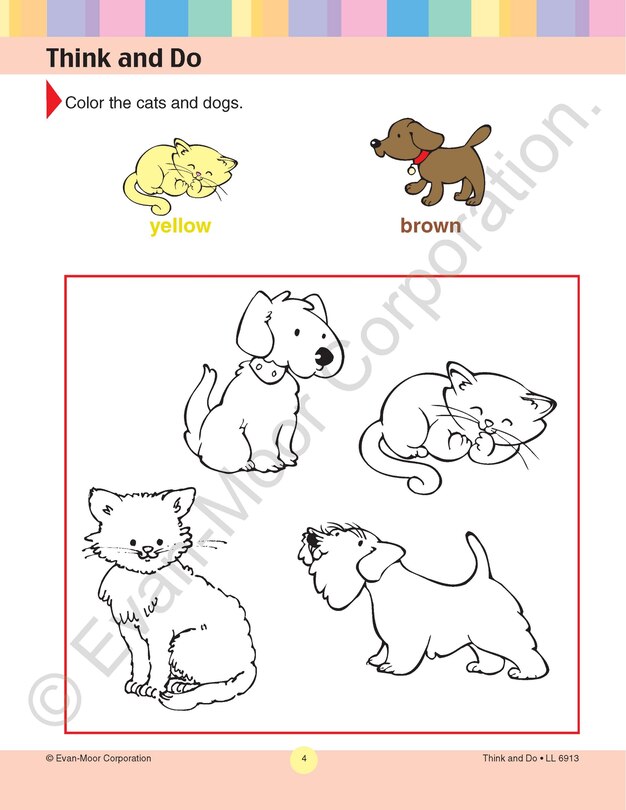 Aperçu du contenu 2_Learning Line: Think and Do, PreK - Kindergarten Workbook