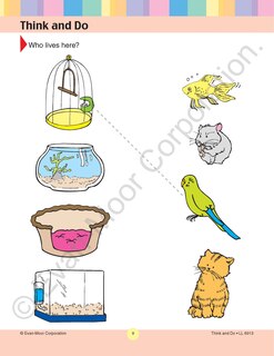 Aperçu du contenu 3_Learning Line: Think and Do, PreK - Kindergarten Workbook