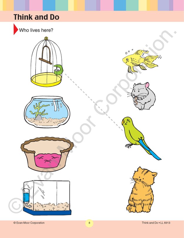 Aperçu du contenu 3_Learning Line: Think and Do, PreK - Kindergarten Workbook