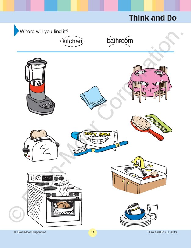 Aperçu du contenu 4_Learning Line: Think and Do, PreK - Kindergarten Workbook