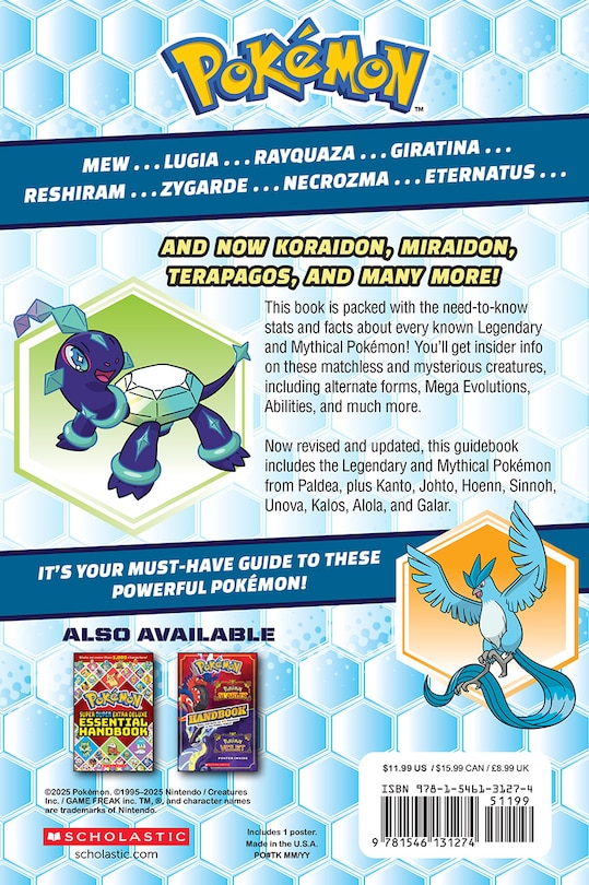 Back cover_Legendary and Mythical Guidebook: Deluxe Updated Edition (Pokémon)