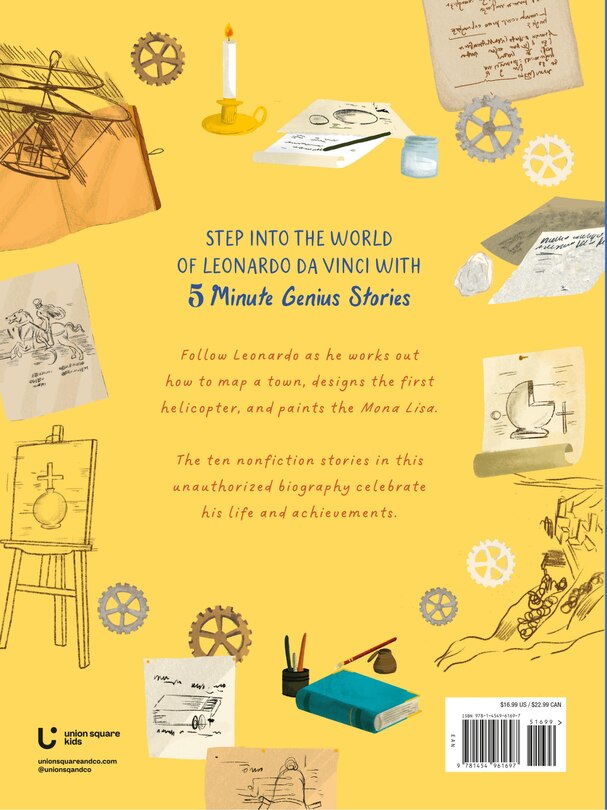 Back cover_Leonardo da Vinci: 5-Minute Genius Stories