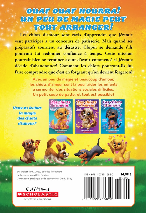 Couverture arri&egrave;re_Les chiots d&rsquo;amour : N&deg; 4 - Recette gagnante