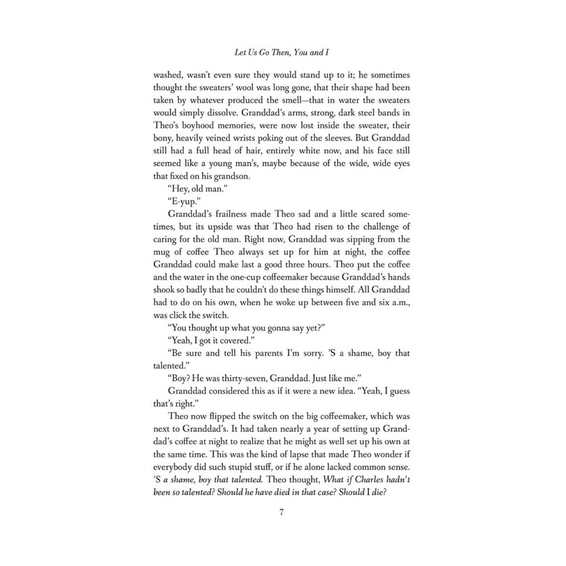 Aper&ccedil;u du contenu_Let Us Go Then, You and I